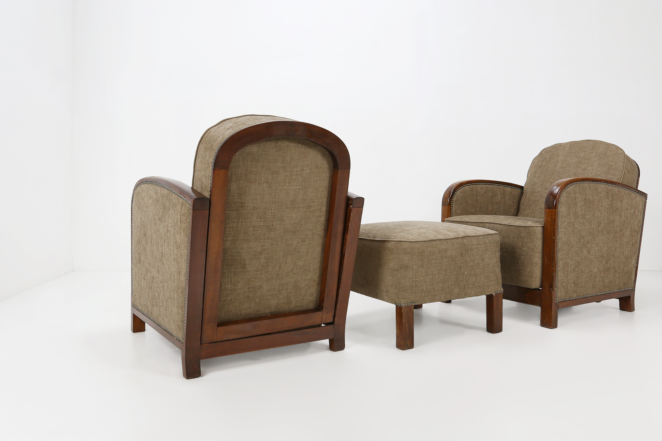 Set of two Art Deco armchairs 